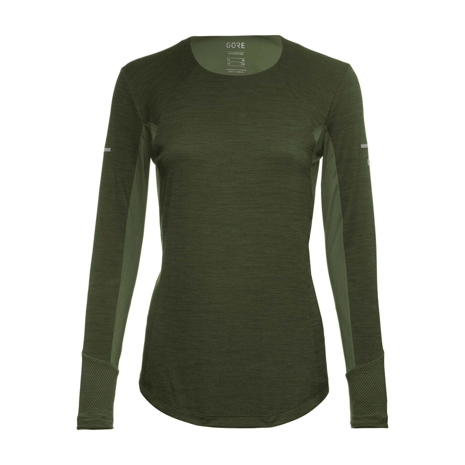 Gore Wear GORE® Wear | Women's Vivid LS Shirt - Utility Green 1 Gore Wear GORE® Wear | Women's Vivid LS Shirt - Utility Green