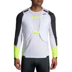 Brooks | Men's Run Visible Convertible Jacket -Sportswear Promotions 211406134 M Brooks RunVisibleConvertibleJacket frontvest