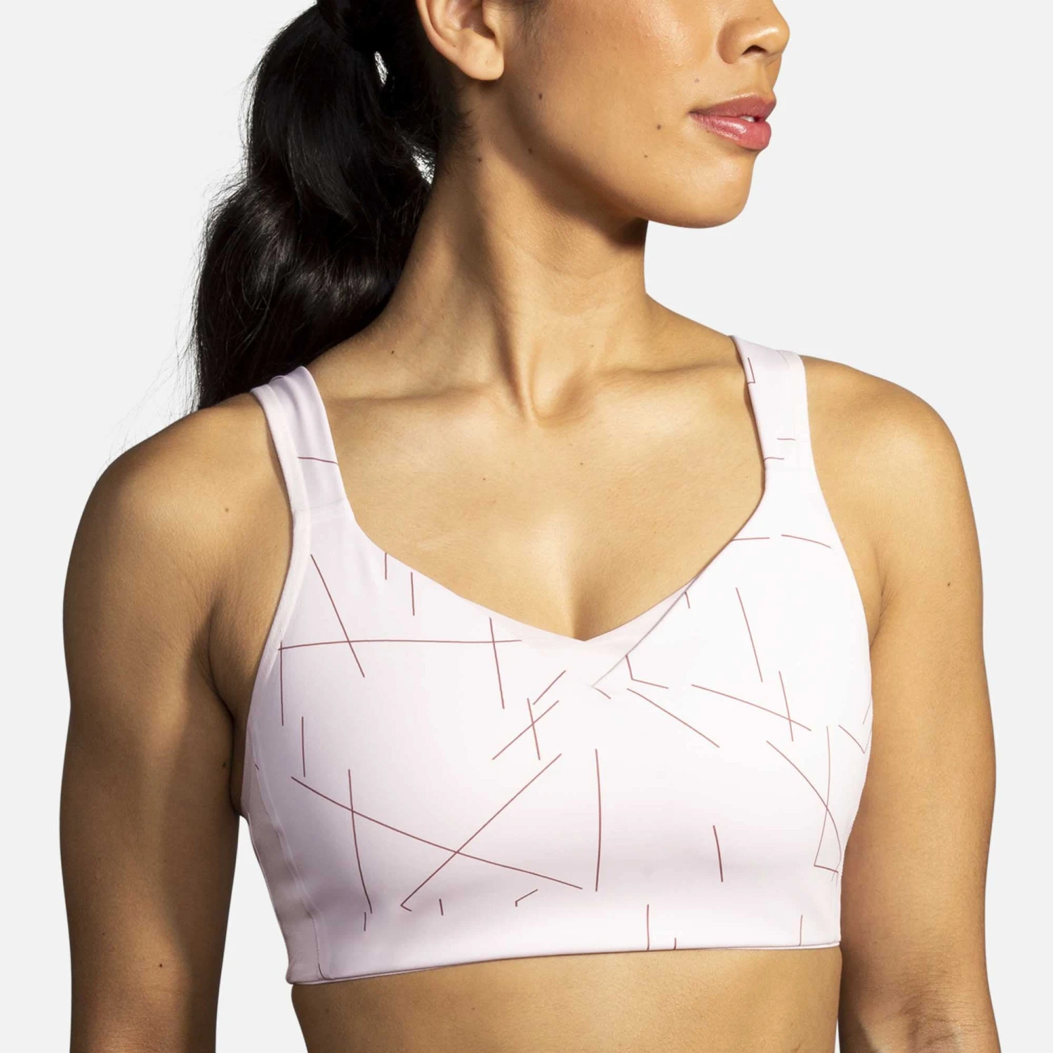 Brooks | Women's Drive Convertible Run Bra - Pink 1 Brooks | Women's Drive Convertible Run Bra - Pink