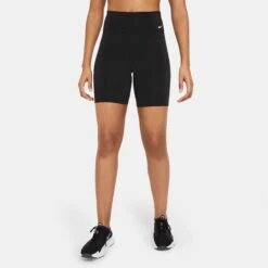 Nike | Women's One Dri-Fit MR 7 Inch Short 10 Nike | Women's One Dri-Fit MR 7 Inch Short -Sportswear Promotions DD0243 010 F nike One Dri Fit MR 7Inch Short front
