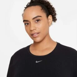 Nike | Women's Dri-FIT ONE Standard Fit Short-Sleeve Top (Plus Size) -Sportswear Promotions DD0618 010 W Nike OneLuxeDFSSSTDTop neck 6b1c2b4c bd5d 40fd aab1 a8bd7ec708b6