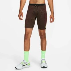 Nike | Men's Dri-Fit ADV Aeroswift Half Tight -Sportswear Promotions DM4622 014 M Nike Dri FitADVAeroswiftHalfTight frontonbody2