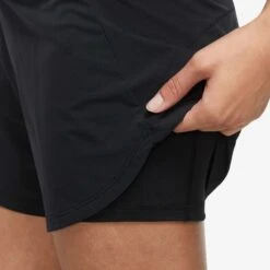 Nike | Women's Dri-FIT Bliss Mid-Rise 3 Inch 2in1 Shorts - Black -Sportswear Promotions DX6022 010 W Nike BlissDFMR3Inch2in1Short detailside