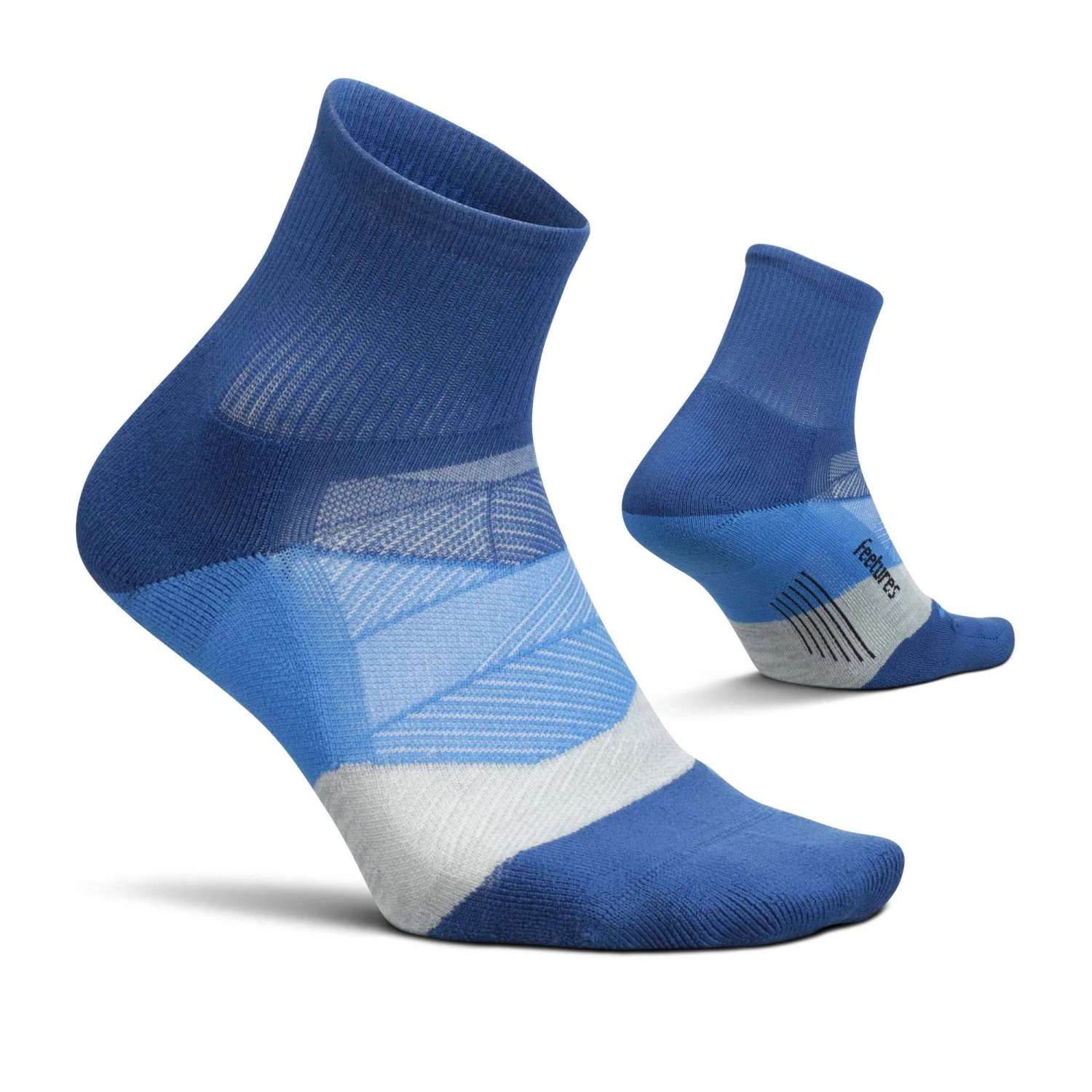Feetures | Unisex Elite Light Cushion Quarter - Buckle Up Blue 1 Feetures | Unisex Elite Light Cushion Quarter - Buckle Up Blue