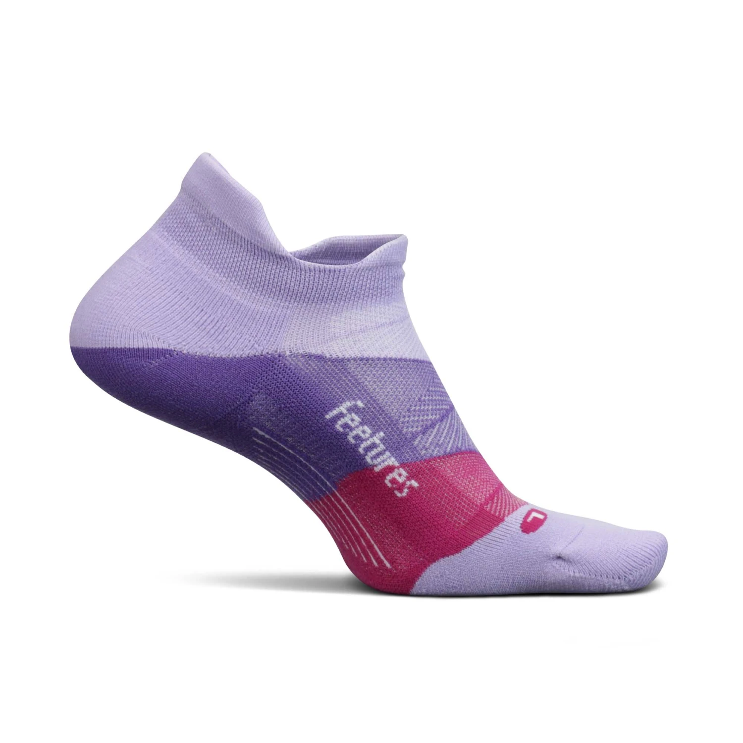 Feetures | Unisex Elite Light Cushion No Show Tab - Lace Up Lavender 2 Feetures | Unisex Elite Light Cushion No Show Tab - Lace Up Lavender - Image 2