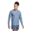 Adidas | Men's Terrex Primeblue Trail Graphic Longsleeve - Blue Dawn