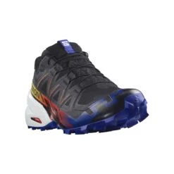 Salomon | Men's Speedcross 6 GTX Blue Fire Running Shoes - Black -Sportswear Promotions L47202300 M Salomon Speedcross6GTXBlueFire frontside