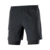 Salomon | Men's Cross Twinskin Shorts - Deep Black