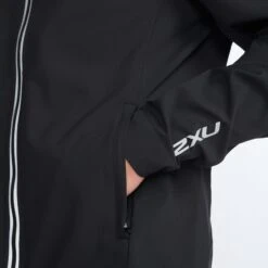 2XU | Men's Aero Jacket - Black -Sportswear Promotions MR6858aBLKSRF M 2XU AeroJacket pocket