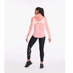 2XU | Women's Aero Jacket - Hyper Coral -Sportswear Promotions WR6686aHYCRSF W 2XU AeroJacket backfullbody