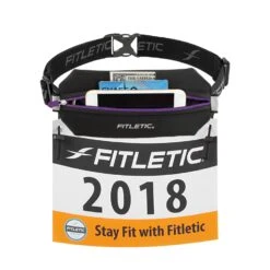 Fitletic | Unisex Neo Racing Belt - Black -Sportswear Promotions neo racing belt black purple features 1